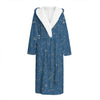 Cosmic Constellation Pattern Print Hooded Bathrobe