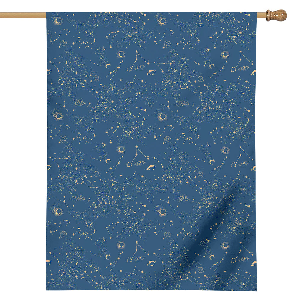Cosmic Constellation Pattern Print House Flag