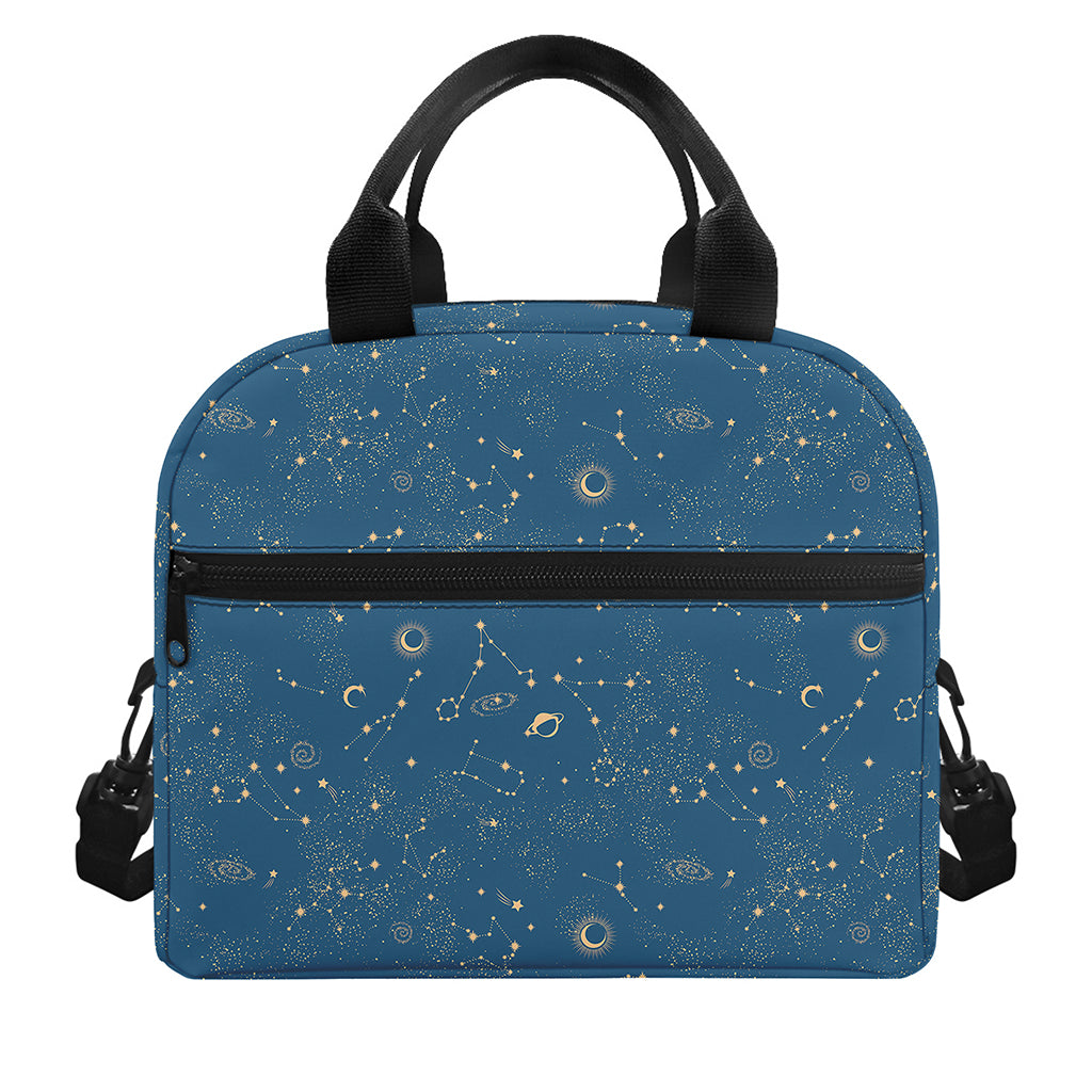 Cosmic Constellation Pattern Print Insulated Lunch Bag