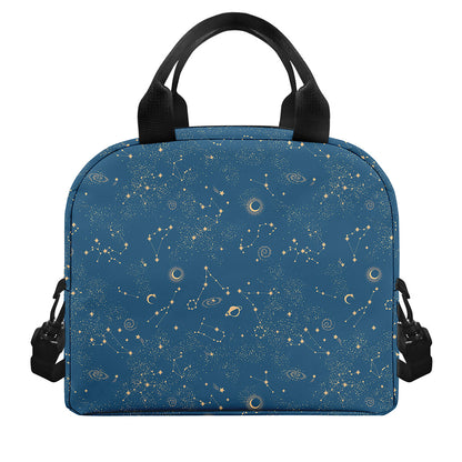 Cosmic Constellation Pattern Print Insulated Lunch Bag
