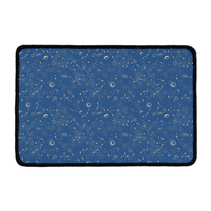 Cosmic Constellation Pattern Print Kitchen Mat