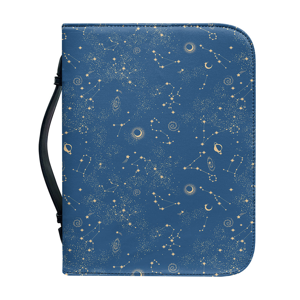 Cosmic Constellation Pattern Print Leather Bible Cover