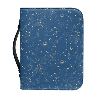 Cosmic Constellation Pattern Print Leather Bible Cover