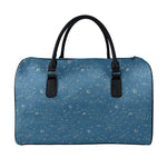 Cosmic Constellation Pattern Print Leather Duffle Bag