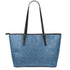 Cosmic Constellation Pattern Print Leather Tote Bag