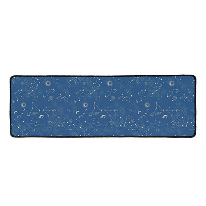 Cosmic Constellation Pattern Print Long Kitchen Mat