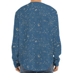 Cosmic Constellation Pattern Print Long Sleeve Baseball Jersey