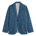 Cosmic Constellation Pattern Print Men's Blazer