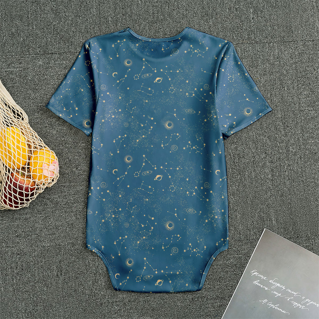 Cosmic Constellation Pattern Print Men's Bodysuit