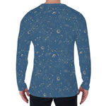 Cosmic Constellation Pattern Print Men's Long Sleeve T-Shirt
