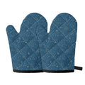 Cosmic Constellation Pattern Print Oven Mitts