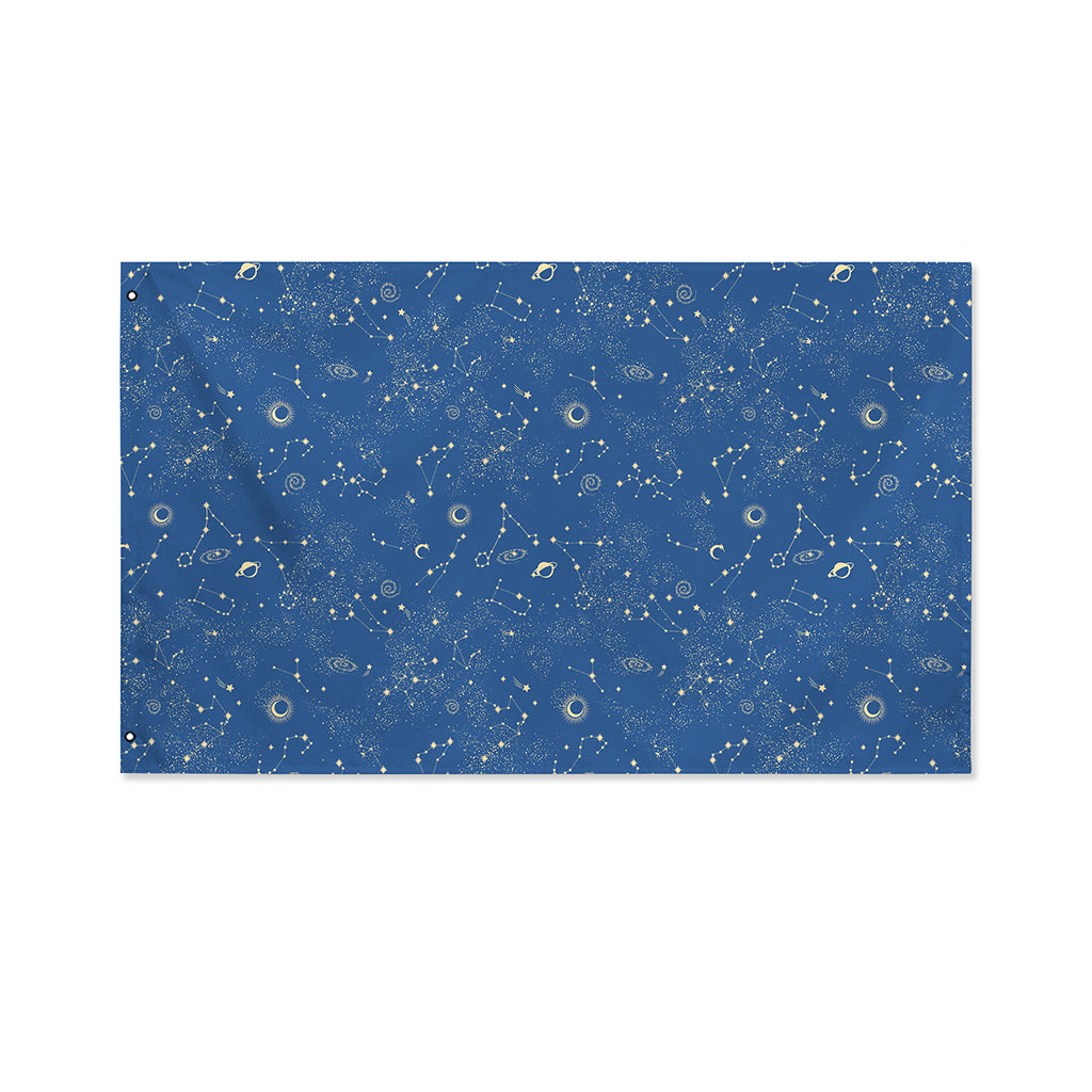 Cosmic Constellation Pattern Print Polyester Flag