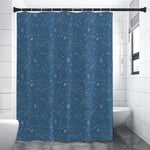 Cosmic Constellation Pattern Print Premium Shower Curtain