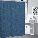 Cosmic Constellation Pattern Print Premium Shower Curtain