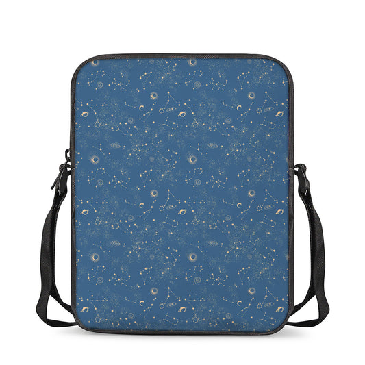 Cosmic Constellation Pattern Print Rectangular Crossbody Bag