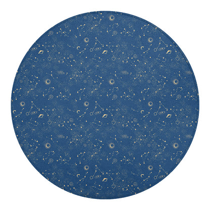 Cosmic Constellation Pattern Print Round Blanket
