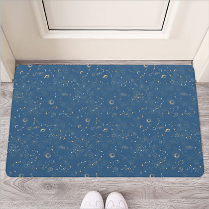 Cosmic Constellation Pattern Print Rubber Doormat