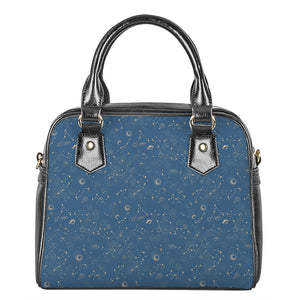 Cosmic Constellation Pattern Print Shoulder Handbag