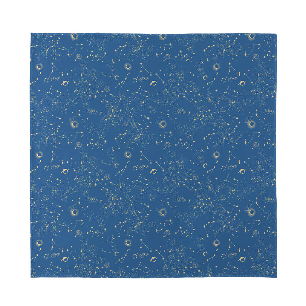 Cosmic Constellation Pattern Print Silk Bandana