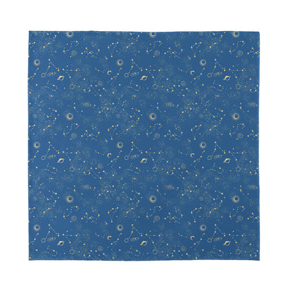 Cosmic Constellation Pattern Print Silk Bandana