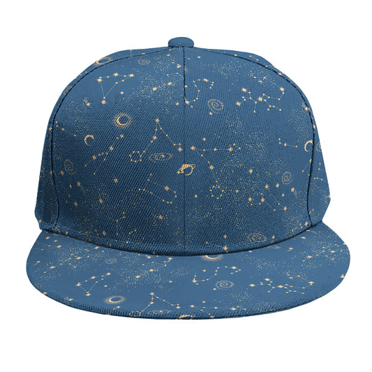 Cosmic Constellation Pattern Print Snapback Cap