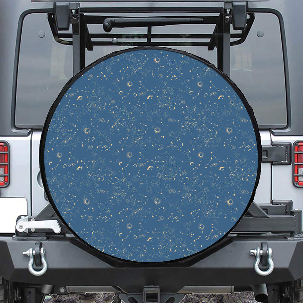 Cosmic Constellation Pattern Print Tire Cover
