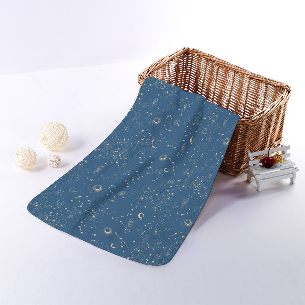 Cosmic Constellation Pattern Print Towel