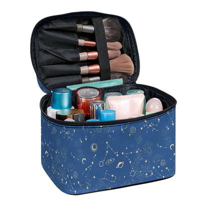 Cosmic Constellation Pattern Print Travel Makeup Bag