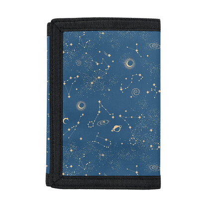Cosmic Constellation Pattern Print Trifold Wallet