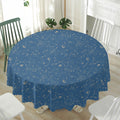 Cosmic Constellation Pattern Print Waterproof Round Tablecloth