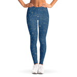 Cosmic Constellation Pattern Print Women's Leggings