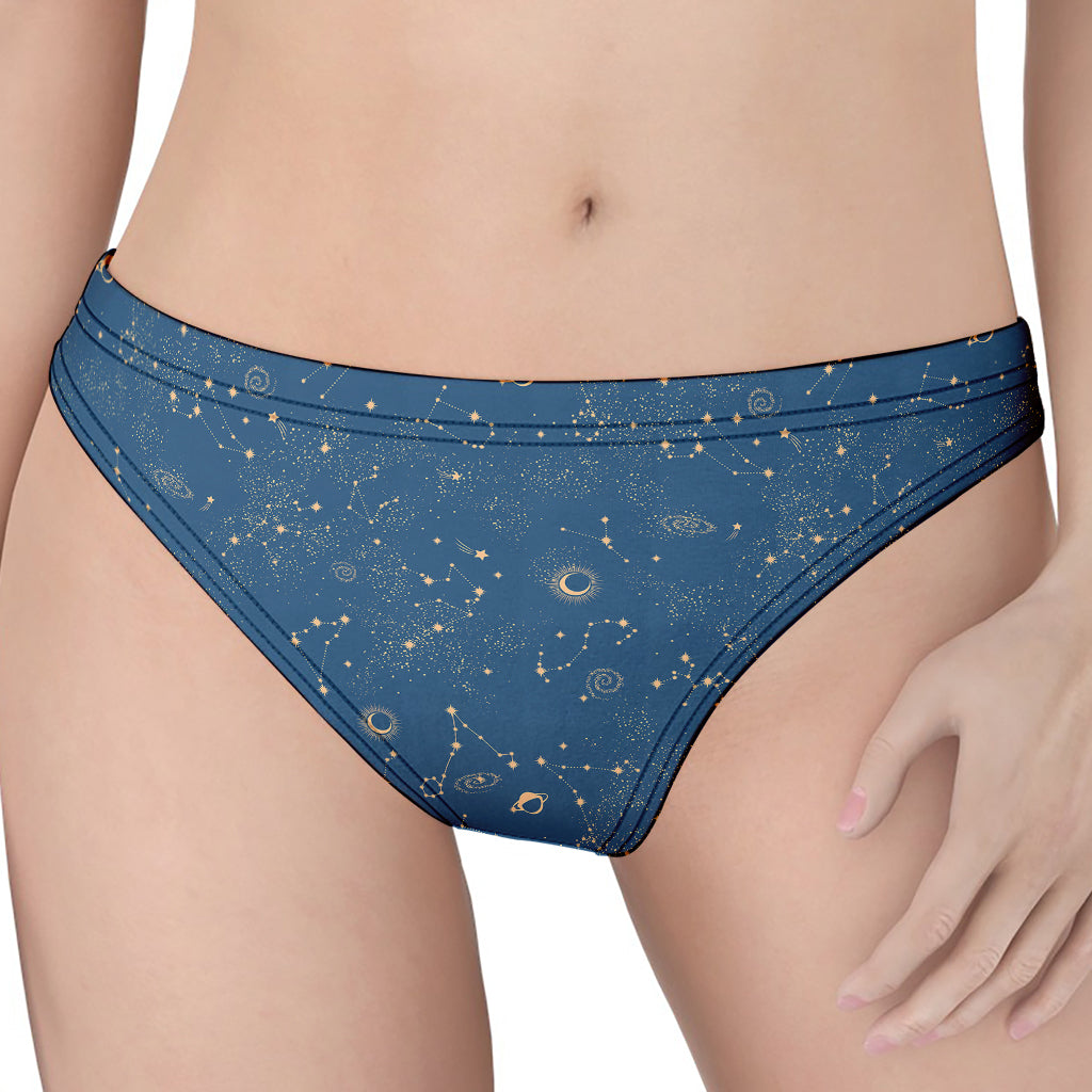 Cosmic Constellation Pattern Print Women's Thong