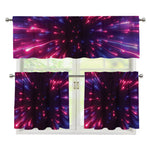 Cosmic Hyperspace Print 3 Piece Kitchen Curtains