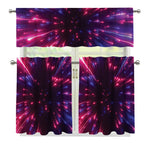 Cosmic Hyperspace Print 3 Piece Kitchen Curtains
