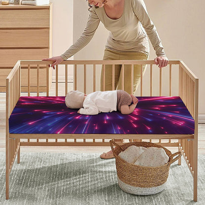 Cosmic Hyperspace Print Baby Crib Sheet
