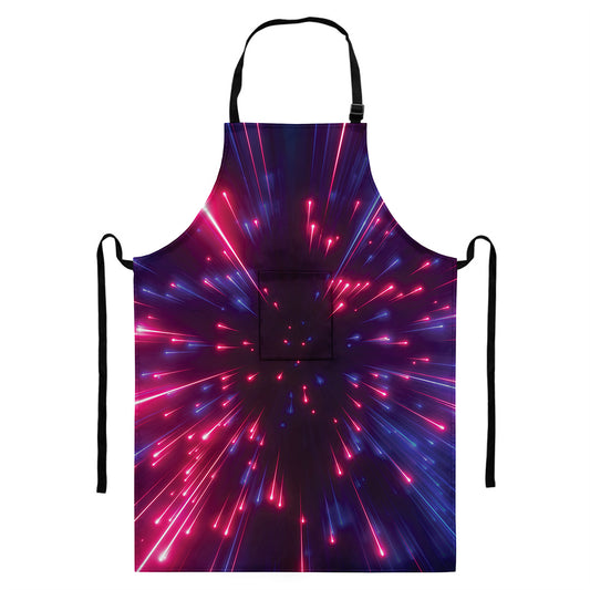 Cosmic Hyperspace Print Bib Apron With Pocket