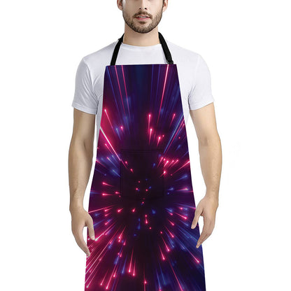 Cosmic Hyperspace Print Bib Apron With Pocket