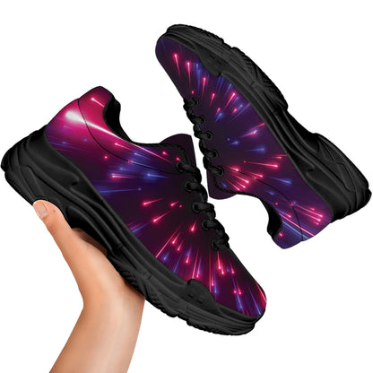 Cosmic Hyperspace Print Black Chunky Shoes