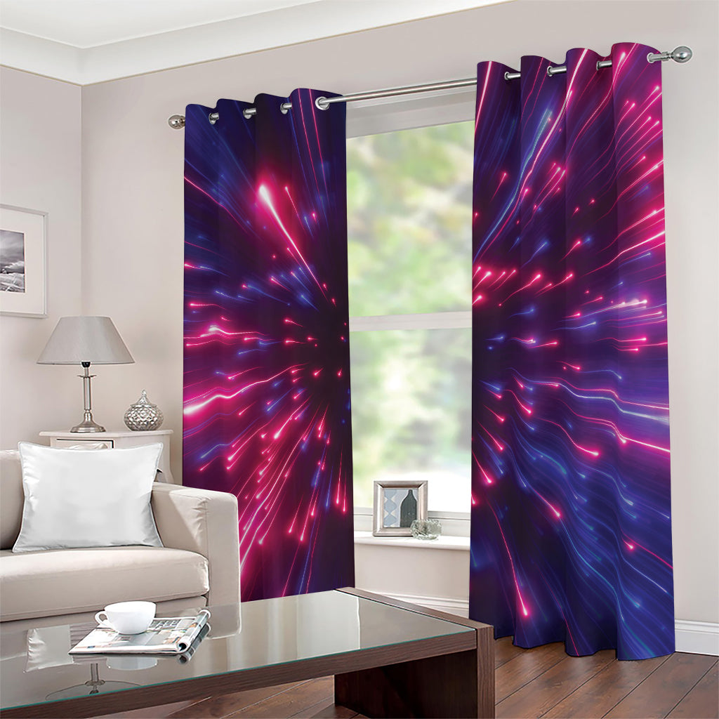 Cosmic Hyperspace Print Blackout Grommet Curtains