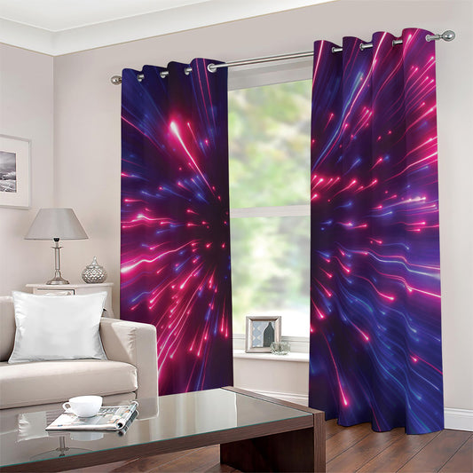 Cosmic Hyperspace Print Blackout Grommet Curtains