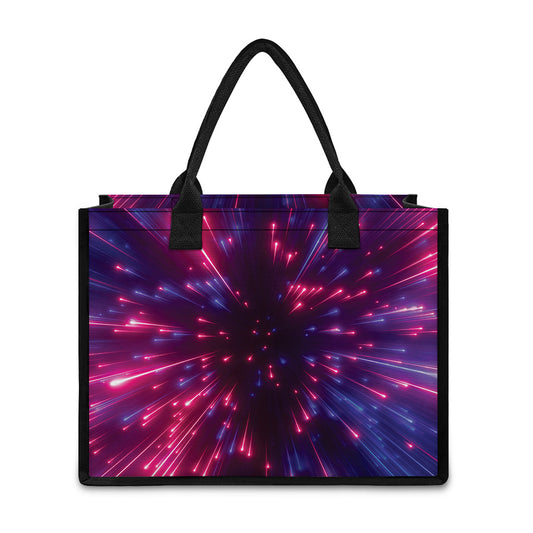Cosmic Hyperspace Print Canvas Tote Bag