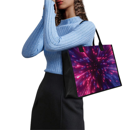 Cosmic Hyperspace Print Canvas Tote Bag