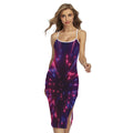 Cosmic Hyperspace Print Cross Back Cami Dress