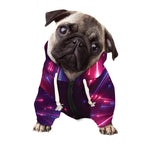Cosmic Hyperspace Print Dog Zip Up Hoodie