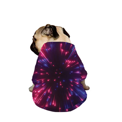 Cosmic Hyperspace Print Dog Zip Up Jacket