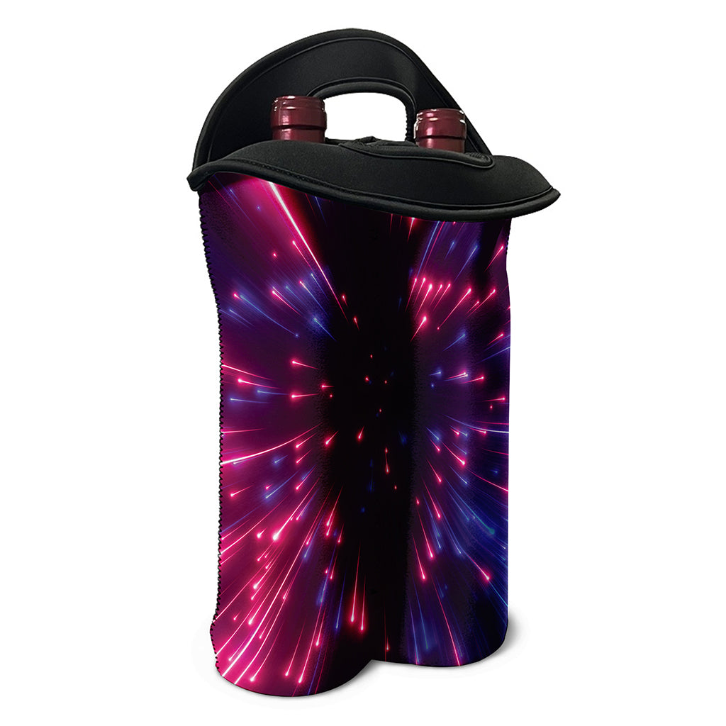 Cosmic Hyperspace Print Double Neoprene Wine Tote