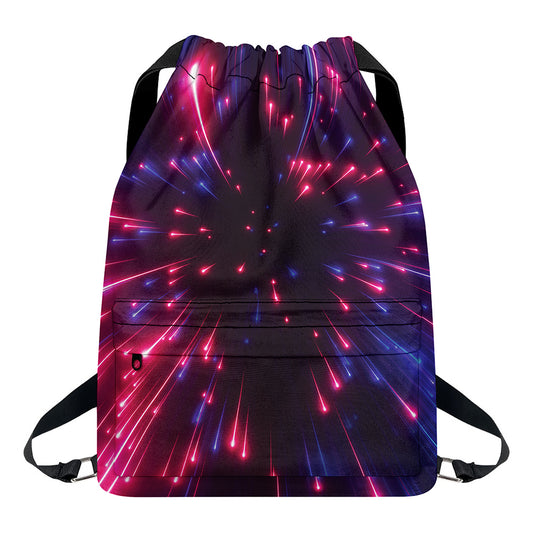 Cosmic Hyperspace Print Drawstring Backpack