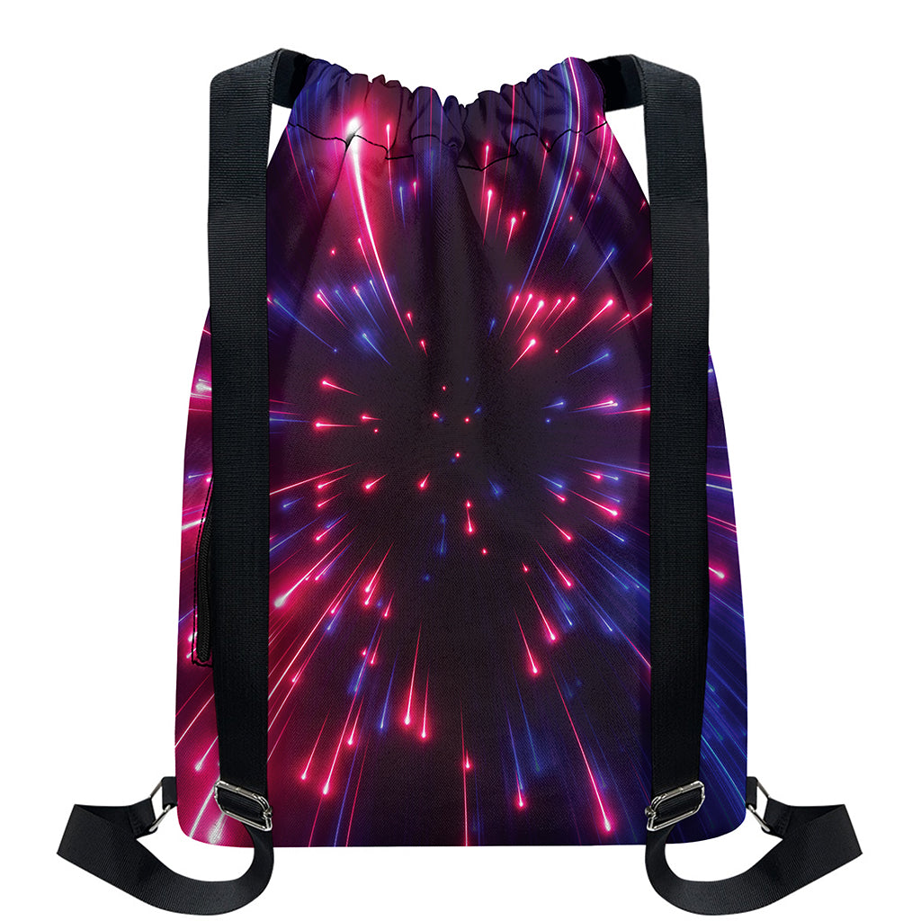 Cosmic Hyperspace Print Drawstring Backpack