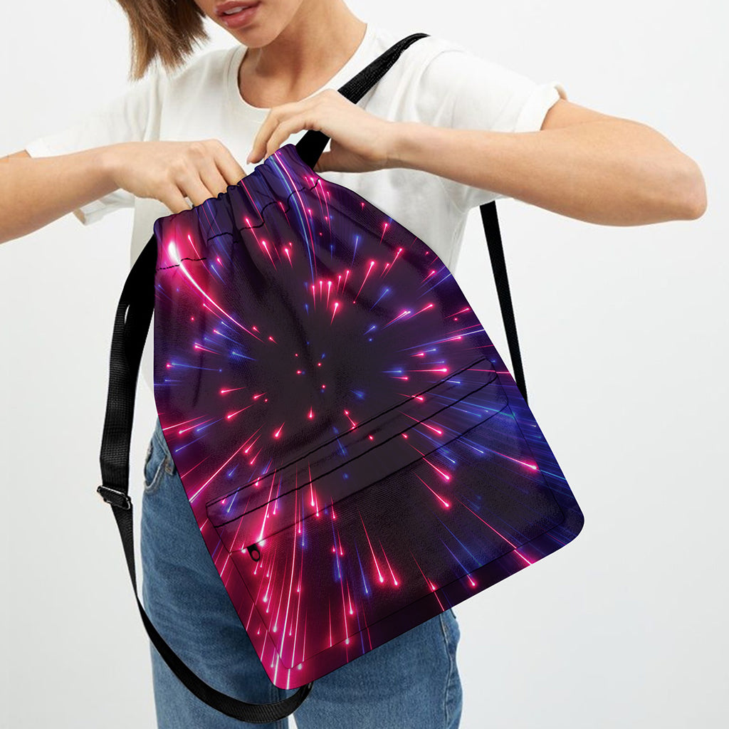 Cosmic Hyperspace Print Drawstring Backpack