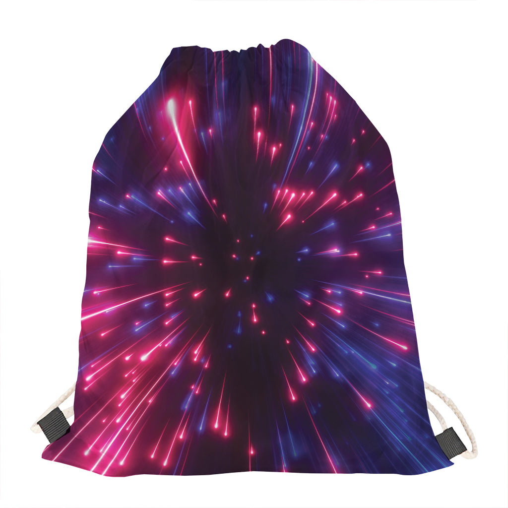 Cosmic Hyperspace Print Drawstring Bag